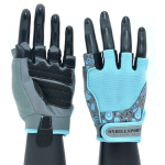 Перчатки для фитнеса Onhill X10, серо-голубые (замша) 